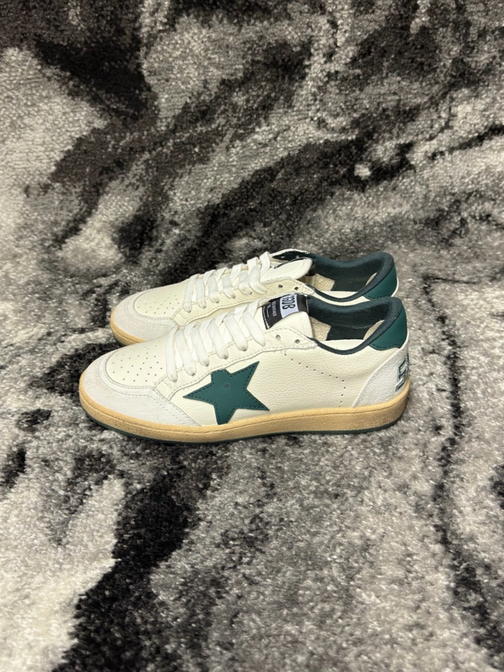 Golden Goose Ball Star White Nappa Green Star and Heel Tab size 38 - Picture 5 of 7